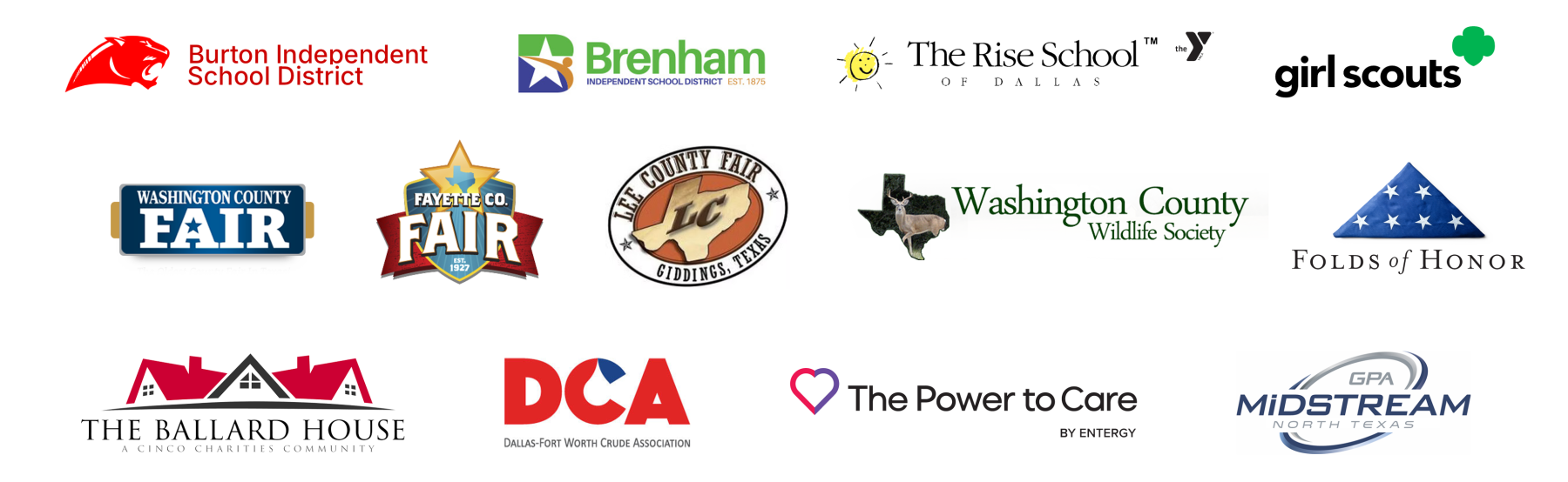 Logos of organizations supported by Aspen Midstream
